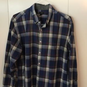 Jcrew mens navy button down Large